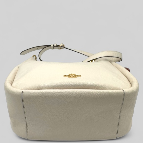 ⭐️SOLD⭐️ Coach Jules Hobo Crossbody in Chalk Leather with Cherry Charm 🍒 - Picture 5 of 15